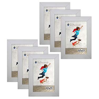 Imagem de Kit 6 Molduras Porta Retrato 10X15 Branco