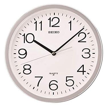 Imagem de Seiko Relógio de parede numerado clássico de 30 cm, prata