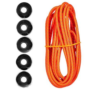 Imagem de Kits de cordas Paracord Planet Ball Bungee – 3,5 m de cabo de choque – para acampamento, eventos, barracas, caminhadas, lonas e usos ao ar livre (laranja neon reflexivo)