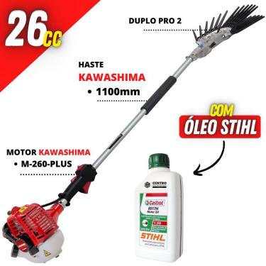 Imagem de Derriçadeira Para Colheitas de Café Kawashima com Haste 110cm Motor M260-PS 26cc gasoli...