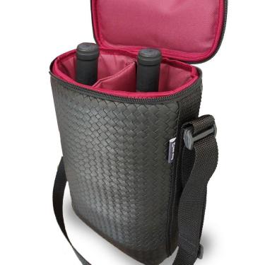 Imagem de Bolsa Porta Vinho Wine Bag Case 2 Garrafas Ou Tacas Com Alça