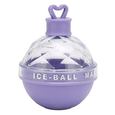Imagem de Molde para Bola de Gelo Em Forma Esférica, Molde Redondo, Grandes Barras Portáteis (Roxo)