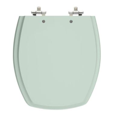 Imagem de Assento Sanitário Thema Verde Água Tampa para Vaso Incepa de Madeira Laqueada