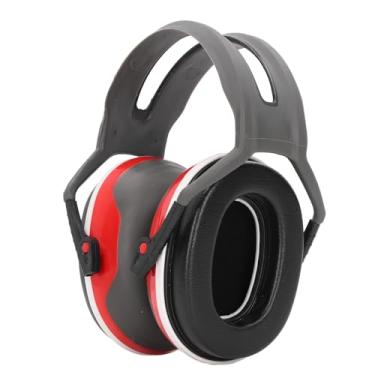 Imagem de Protetores de Orelha Infantis Ajustáveis, Protetores de Orelha Com Redução de Ruído, Proteção contra Ruído Durante Todo o Dia, Protetor de Ouvido para Dormir, Estudar (vermelho)