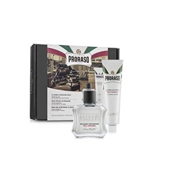 Imagem de Proraso Sensitive Skin Shaving Kit for Men | Gift Box with Shaving Cream & After Shave Balm with Oatmeal & Green Tea Extract