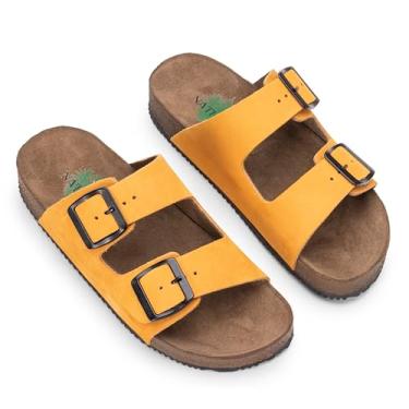 Imagem de Sandália Papete Masculina NATHOS em COURO. (NOBUCK CASTOR, BR, Adulto, Numérico, 34)