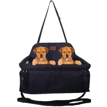 Imagem de Cadeirinha Assento Dupla Para Viajar Com 2 Pets no Carro Cães Gatos Viagem Segura Confortável Até 30kg