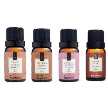 Imagem de Kit Quarteto Elegante Via Aroma(Lavanda Francesa, Ambar Wood, Black Va
