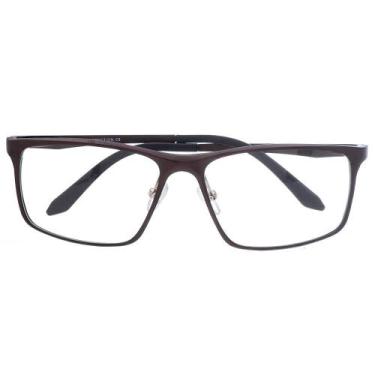 Imagem de Armação De Óculos Grau Masculino Retangular Butão Marrom - Palas Eyewe