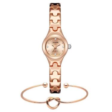Imagem de Relógio Feminino Mini Dourado Rosé Luxo Pequeno + Pulseira - PENDULARI