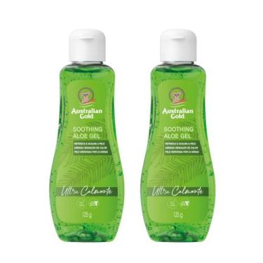 Imagem de Kit 2 Gel Pós Sol Suavizante Calmante Aloe Vera Australian Gold 125g