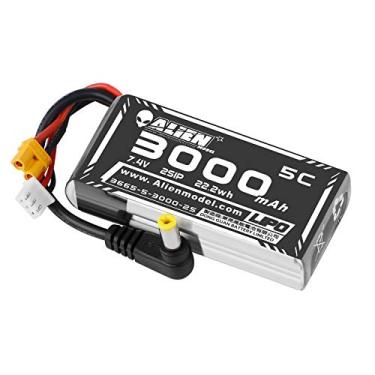Imagem de Crazepony Bateria de 3000mAh 2S LiPo Fatshark FPV Óculos Bateria 7,4V com plugue XT30/DC5.5 para óculos digitais D JI HD Skyzone 03O Óculos Hobby Wireless FPV RC Receiver