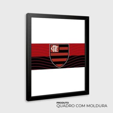 Imagem de Quadro Decorativo Flamengo Tamanho A5 (15x20 cm) - FUTframe, Preto, A3