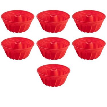 Imagem de Jogo 7 Assadeiras Redonda Espiral Silicone Sortida Silicone - QUALITY 