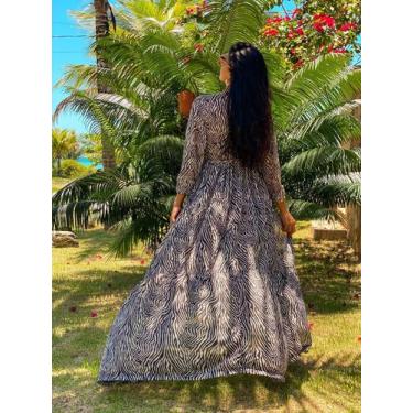 Imagem de Saída Longa Zebra / Nude - Maria Sereia Moda Praia, Único