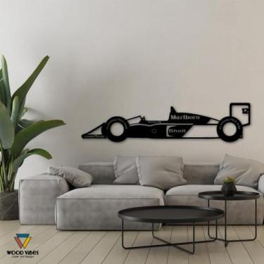 Imagem de Painel Carro Senna 120x28cm 3mm - Wood Vibes Laser