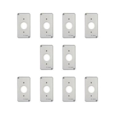Imagem de Kit 10 Tampa Condulete 1 Tomada Redondo Tramontina 56117/021 - Legrand