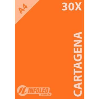 Imagem de 30 Folhas Papel Color Plus A4 180g Cartagena (laranja)