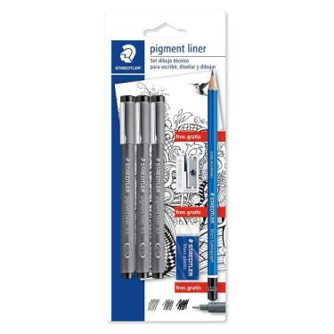 Imagem de Kit para Desenho Técnico Staedtler Pigment Liner com 6 Peças