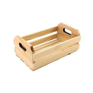 Imagem de Kit 3 Caixote Kaue Decoração M 23x13,5x9 Madeira Pinus - ATACADÃO DO A