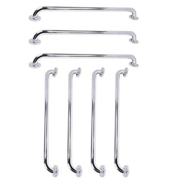 Imagem de Barra de Apoio 70cm Inox Kit 7 Unidades Deficiente Idoso Criança Gesta