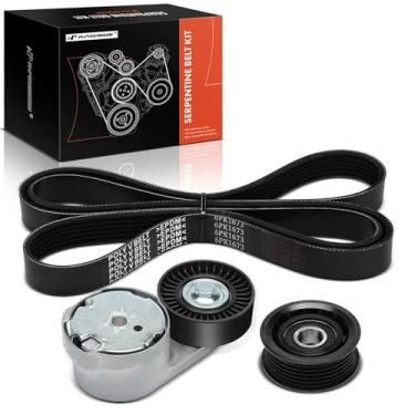 Imagem de A-Premium Kit de transmissão de correia serpentina do motor com tensor e polia compatível com Dodge Charger 14-21, Challenger 15-21 e Chrysler 300 14-22 e Ram 1500 14-18 20-21, 1500 Classic 19-21 -