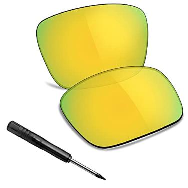 Imagem de TRUSHELL Lentes de reposição polarizadas para OAKLEY TwoFace XL OO9350 Óculos de sol amarelo dourado - Polarizado