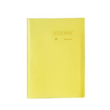 Imagem de Pasta Catálogo 40 sacos - A4- Polipropileno - Transparente - Clear Book AMARELO