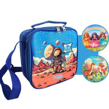 Imagem de Lancheira Térmica Infantil Femina Menino com Alça Transversal Escolar 