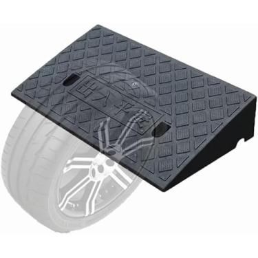 Imagem de Rampa de limiar de subida de 1-8 "para calçadas, rampas de cadeira de rodas que não deslizam pretas, rampa de entrada portátil para portas, entrada, degraus, garagem