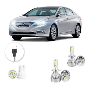 Imagem de Kit Lampadas Led Hyundai Sonata 2010 A 2013 H7 H7 20000lm - V10, Branc