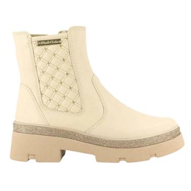 Imagem de Bota Pink Cats Infantil De Cano Curto Bege