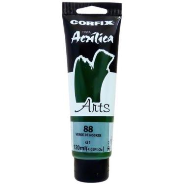 Imagem de Tinta Acrílica Arts Corfix 120ml G1 - 85120, 088 - VERDE DE HOOKER