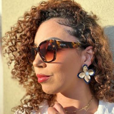 Imagem de Óculos de Sol Feminino Jack Original Lê Belle + Case e Flanela, Onça f