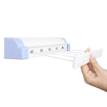 Imagem de Varal automático com 5 cordas de 4,1 metros cada - Secalux, Branco, Ún