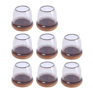 Imagem de Protetores de Piso da Perna da Cadeira de 8pcs, Cobertura de Proteção Dos Pés da Perna de Móveis Com Feltro, Sem Ruídos, Fácil de Usar para Cadeira, Mesa, sofá (S redondo)