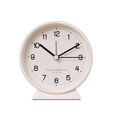 Imagem de Despertador quarto despertador de 3 polegadas, movimento de varredura silencioso, luz noturna, operado por bateria, relógio de mesa de despertar suave relógio de cabeceira (cor: D) (E)