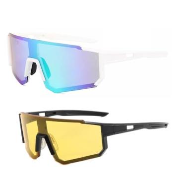 Imagem de Kit 2 Óculos De Sol Ciclismo Beach Tennis Direção Noturna