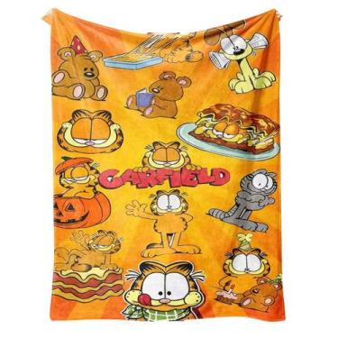 Imagem de Cobertor Flannel Soft Anime Garfield com comida 300g - SANMU