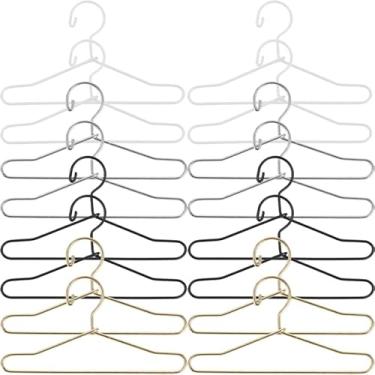 Imagem de ibasenice 40 Cabides De Metal Em Miniatura Para Roupas Boneca Cores Sortidas, 6,5 Cm, Ideais Guarda-Roupas, Vestidos, Saias E Acessórios, Decoração Perfeita Brincar