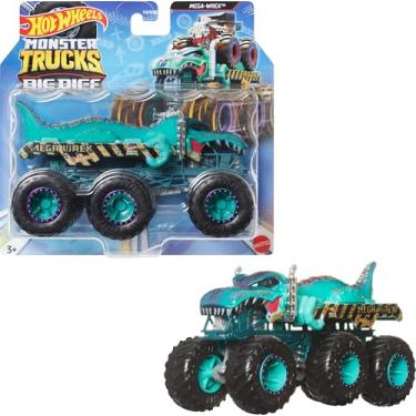 Imagem de Hot Wheels, Monster Trucks, Caminhão Reboque Surpresa em Escala 1:64 com 6 Rodas (Não é Possível Escolher o Modelo)