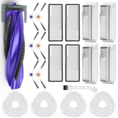 Imagem de BUXEBUX 20 peças de reposição para Narwal Freo X Ultra acessórios kit de reposição para aspirador de pó robô, 1 escova de rolo principal, 4 filtros Hepa, 4 almofadas de esfregão, 4 sacos de pó, 6