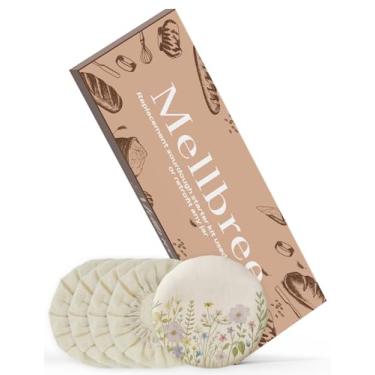 Imagem de Capas de pote 100% linho, design floral, 5 peças de capas de pano para potes iniciais de fermento com diâmetro de 7 a 10 cm