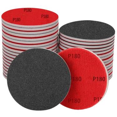 Imagem de Necosthua 16 peças de disco de esponja de lixamento de 12 cm de gancho e laço 180 grãos de lixamento seco molhado, blocos de lixa de drywall para drywall de madeira Sheetrock e vidro de metal