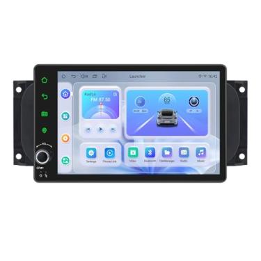 Imagem de Joying Rádio de carro para Jeep Wrangler 2003 2004 2005 2006, Android 13 estéreo, tela sensível ao toque IPS de 7 polegadas 4 GB + 64 GB, compatível com Carplay sem fio e Android Auto, Mirror Link, AM