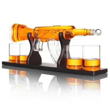 Imagem de Holicxxx Garrafa de uísque inovadora, garrafas de licor de vidro de 300 ml para decoração de bar e escritório em casa, decantadores de uísque exclusivos para amantes de uísque