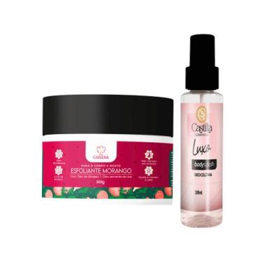 Imagem de Kit Esfoliante Morango Fio Cabana 300g + Body Splash Castilla 100ml  H