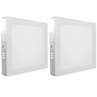 Imagem de Kit 2x Painel LED 18W - Avant - Sobrepor Quadrado Branco Quente 3000K