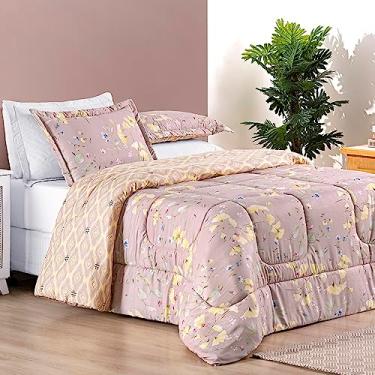 Imagem de kit edredom MACIO 3 peças vários tamanhos QUEEN KING e SUPER KING estampado (Lavanda, King)