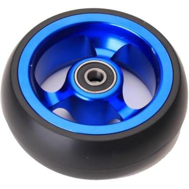 Imagem de Roda De Substituição, Roda Não Inflável Acessórios Para Cadeira De Rodas Com Pneu Pu Roda Traseira, Rodízios Dianteiros, Rodas Para Cadeiras De Rodas Manuais, Blue, 100mm/4in
